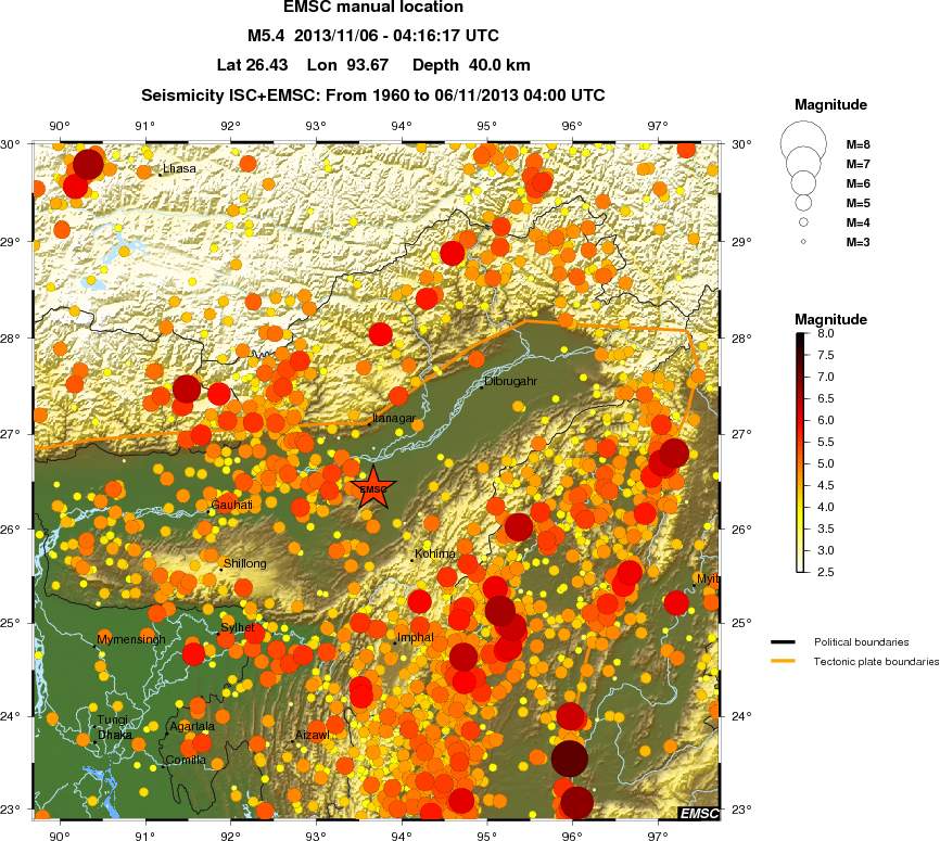 regional magnitude historical seismicity