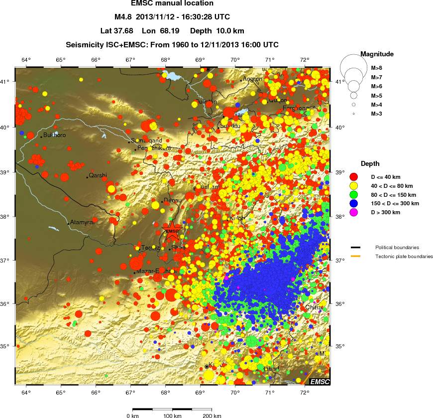 regional historical seismicity