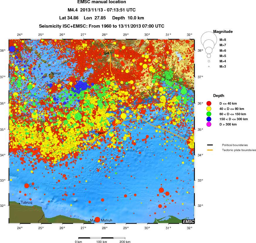 regional historical seismicity