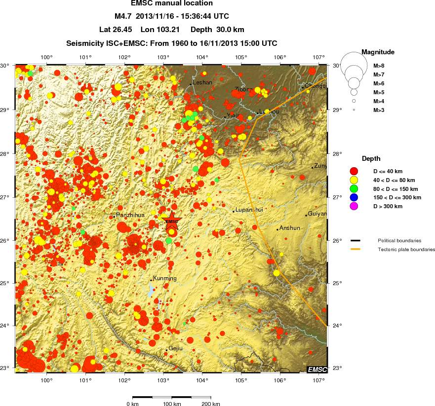 regional historical seismicity