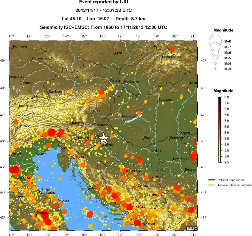 regional magnitude historical seismicity