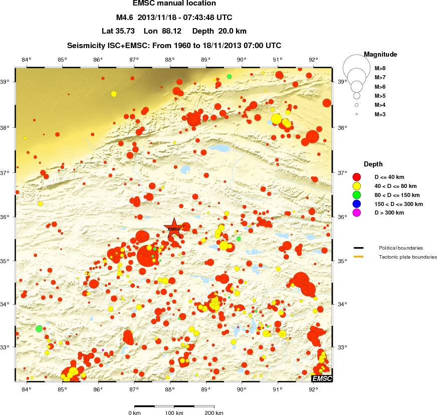 regional historical seismicity