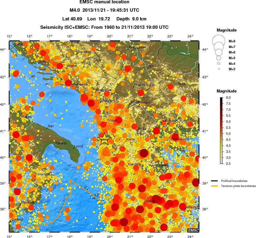 regional magnitude historical seismicity