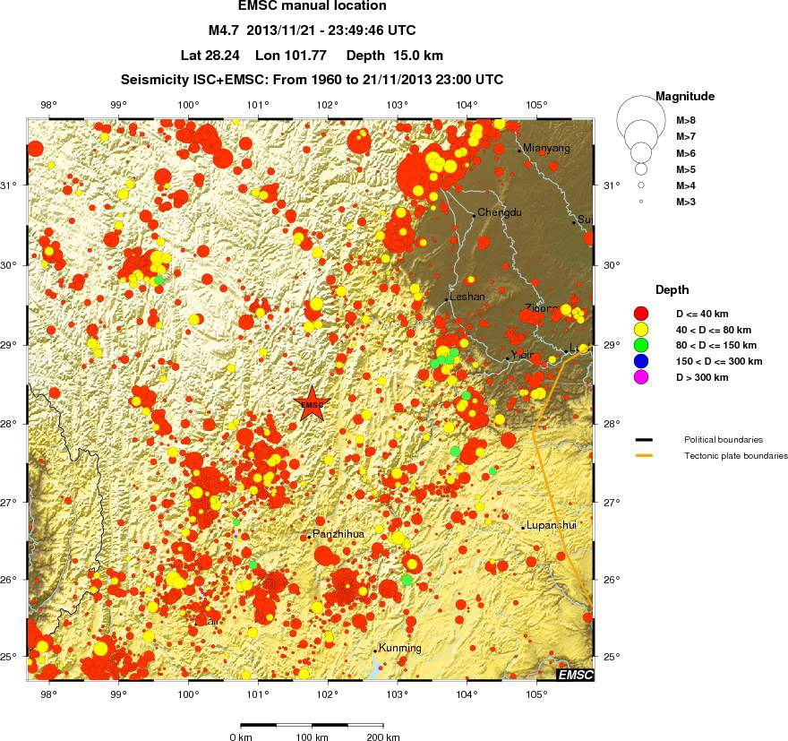 regional historical seismicity