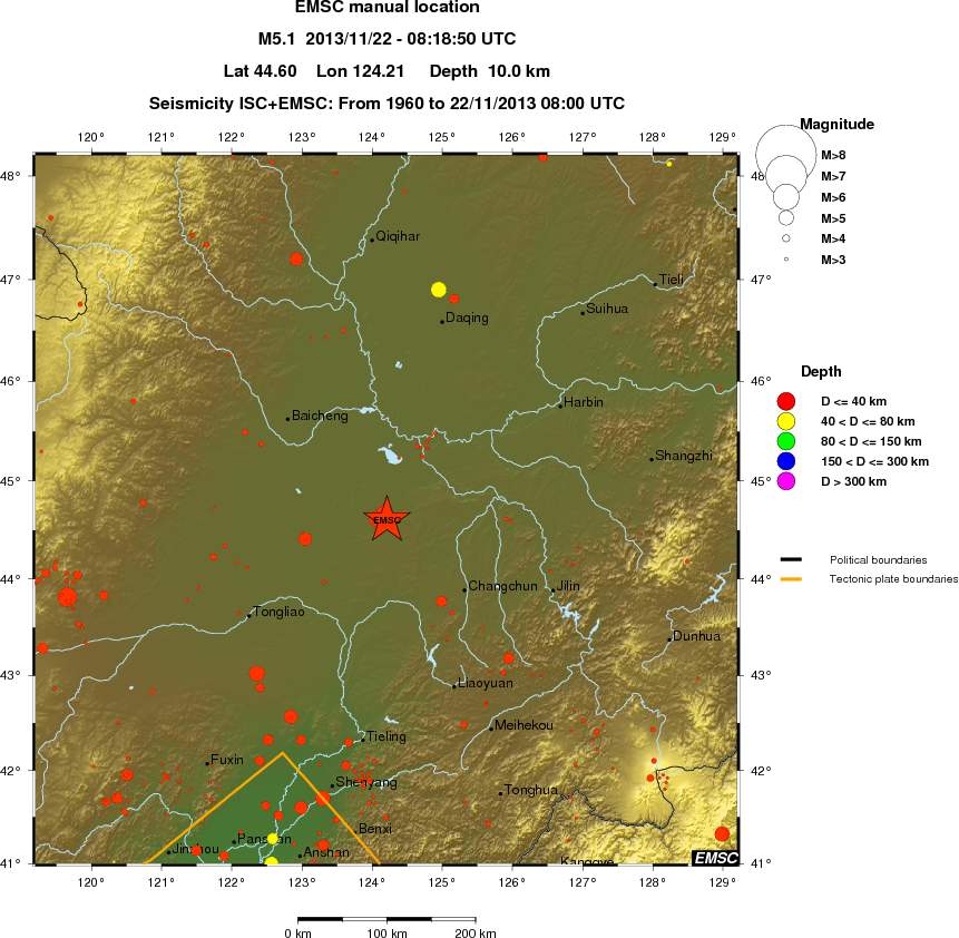 regional historical seismicity