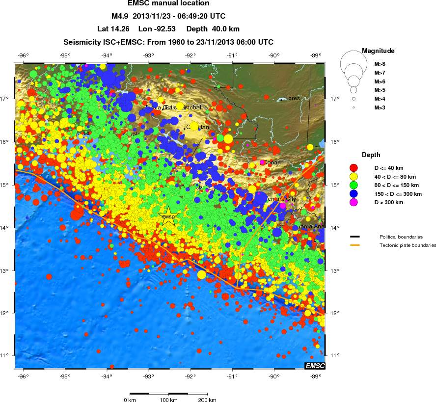 regional historical seismicity