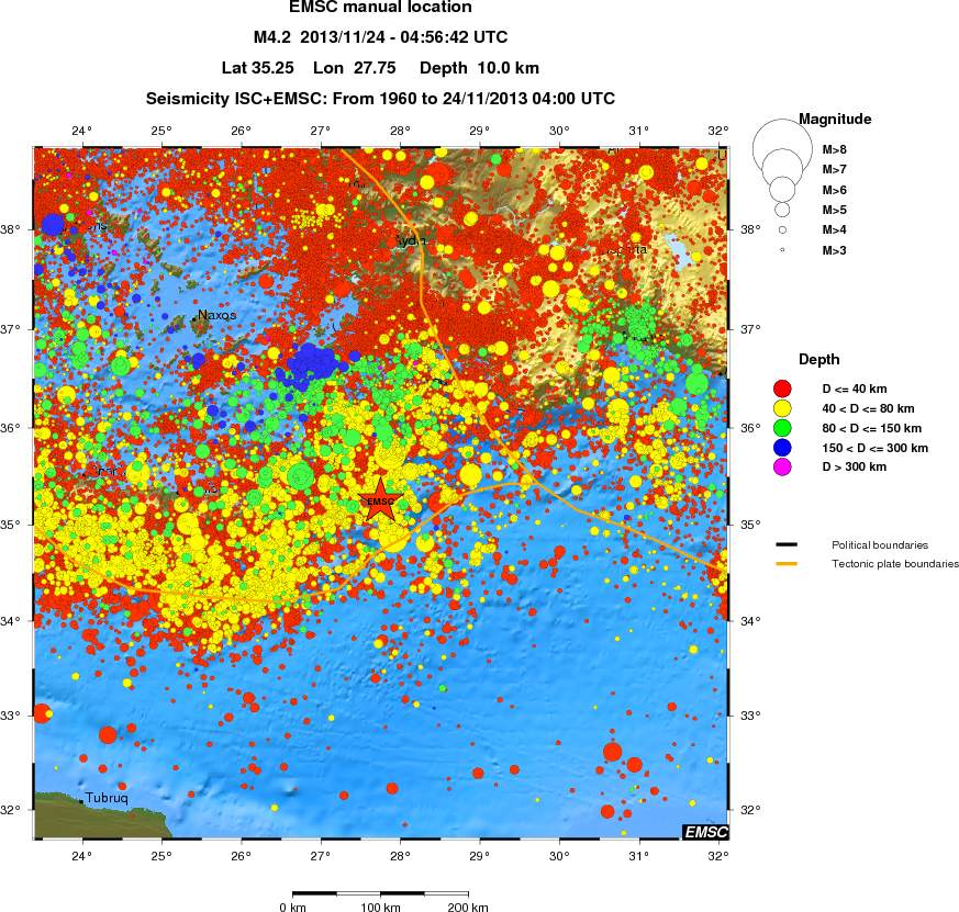 regional historical seismicity