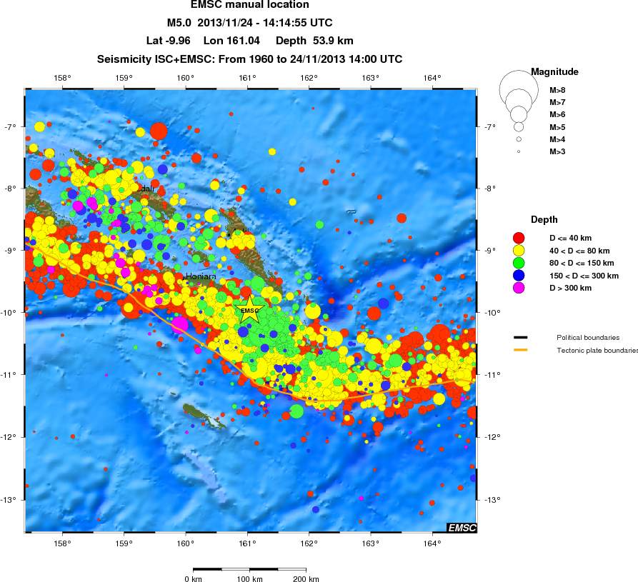 regional historical seismicity
