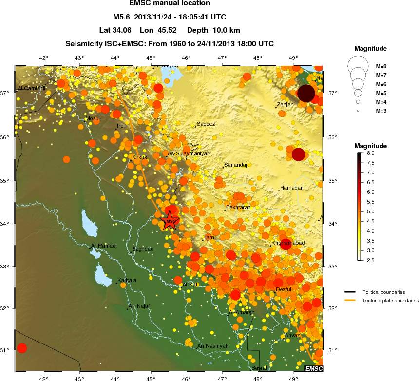 regional magnitude historical seismicity