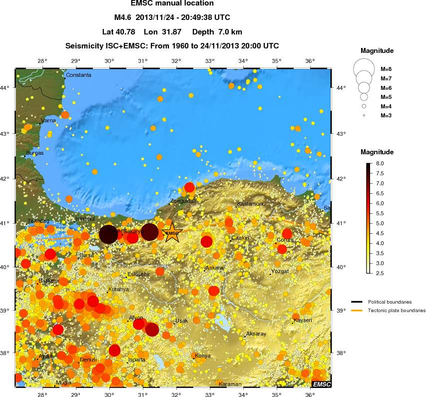regional magnitude historical seismicity