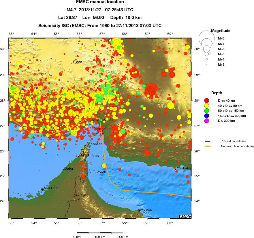 regional historical seismicity