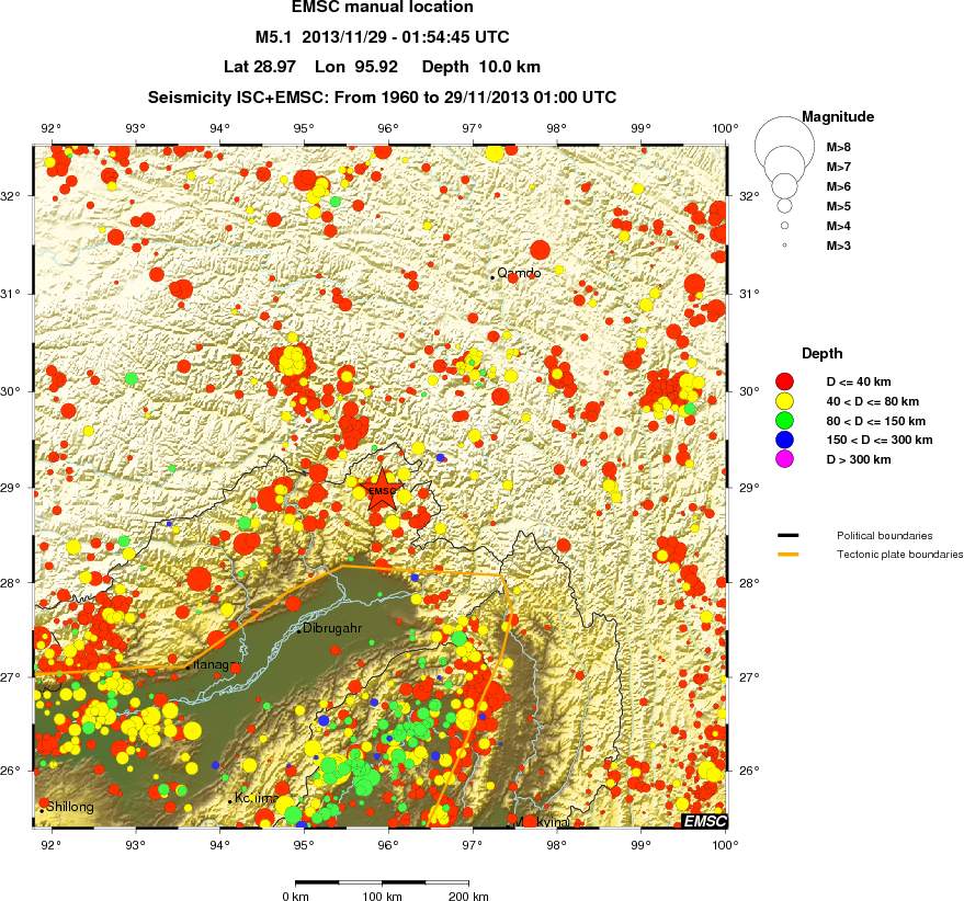 regional historical seismicity