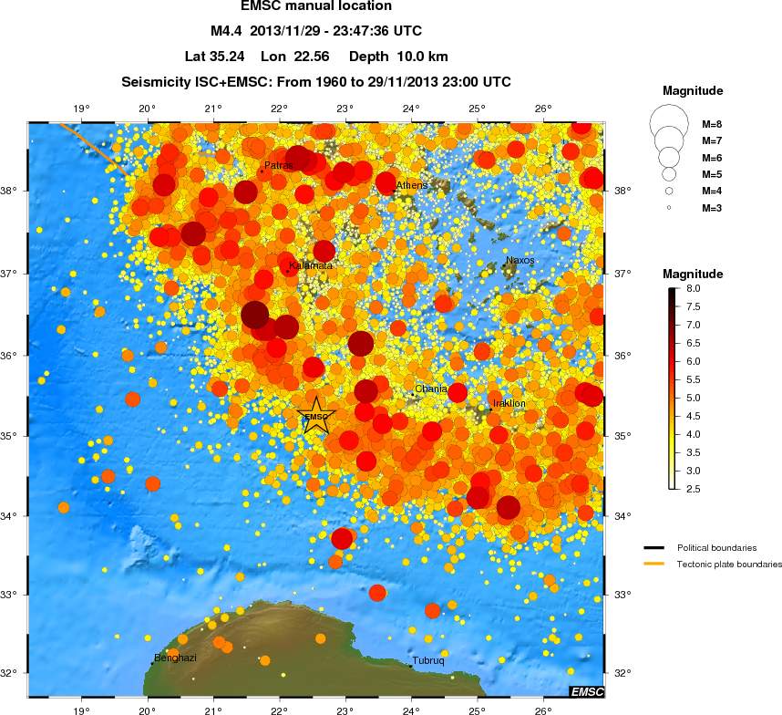 regional magnitude historical seismicity