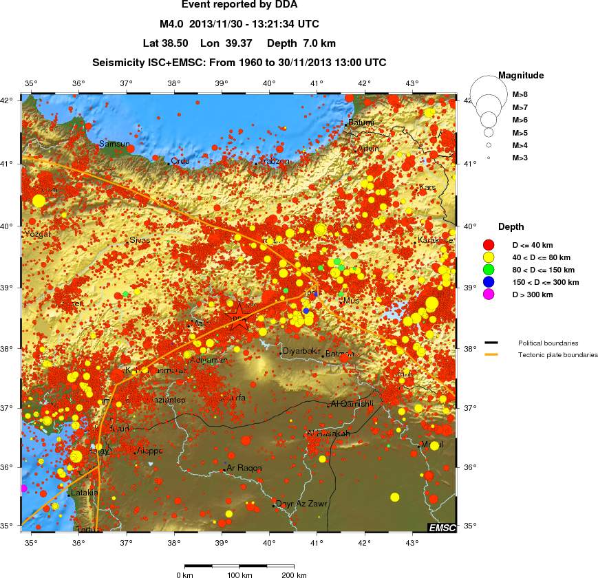 regional historical seismicity