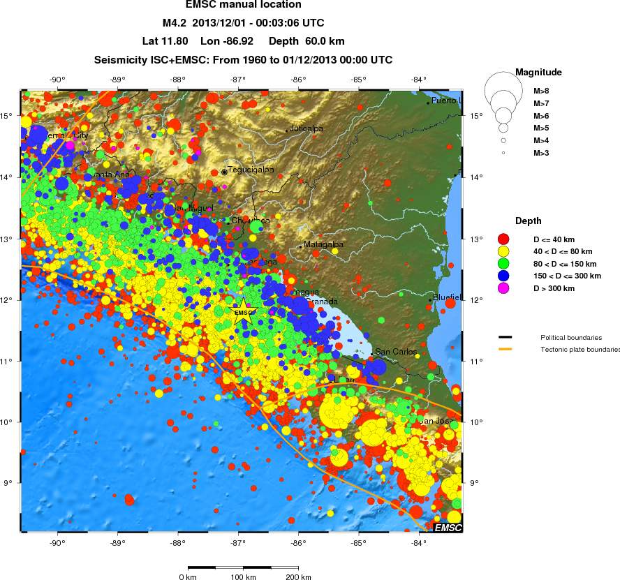 regional historical seismicity