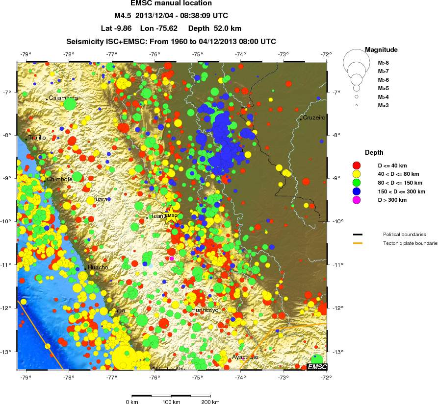 regional historical seismicity