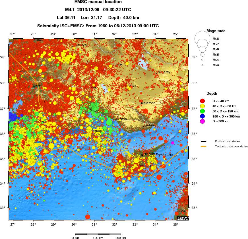 regional historical seismicity