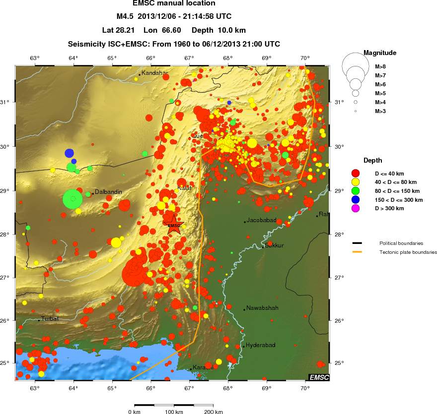 regional historical seismicity