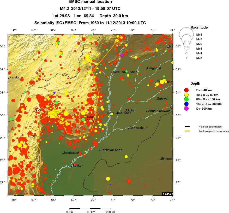 regional historical seismicity