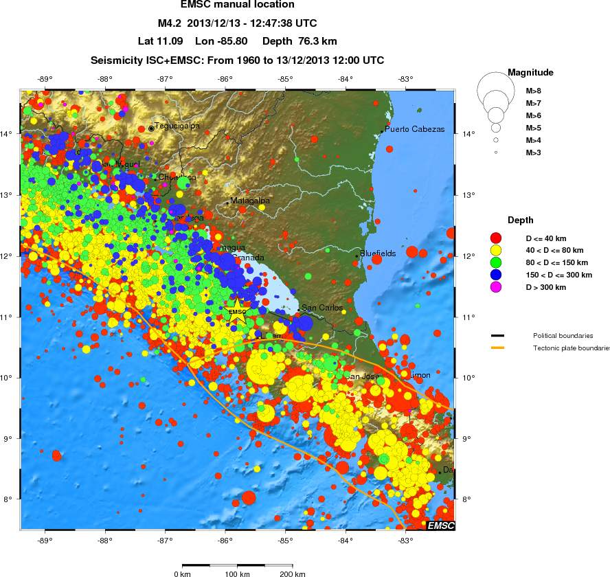 regional historical seismicity