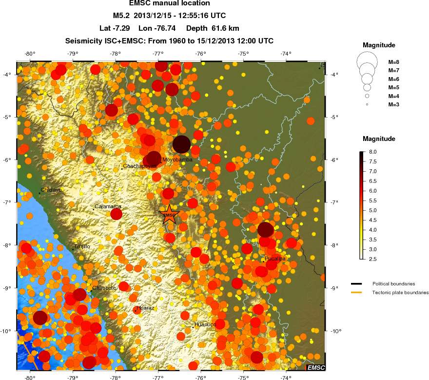 regional magnitude historical seismicity
