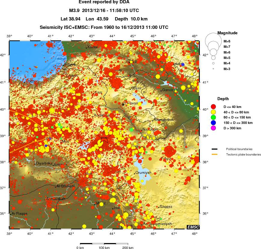regional historical seismicity