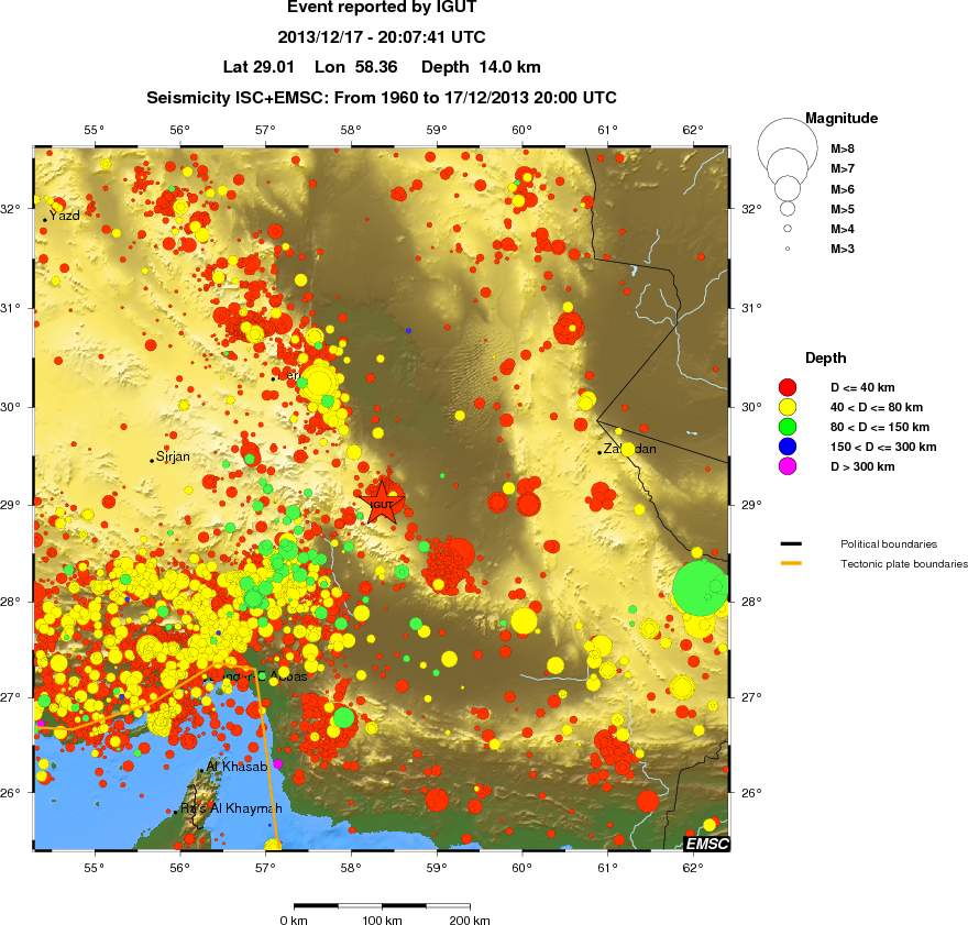 regional historical seismicity