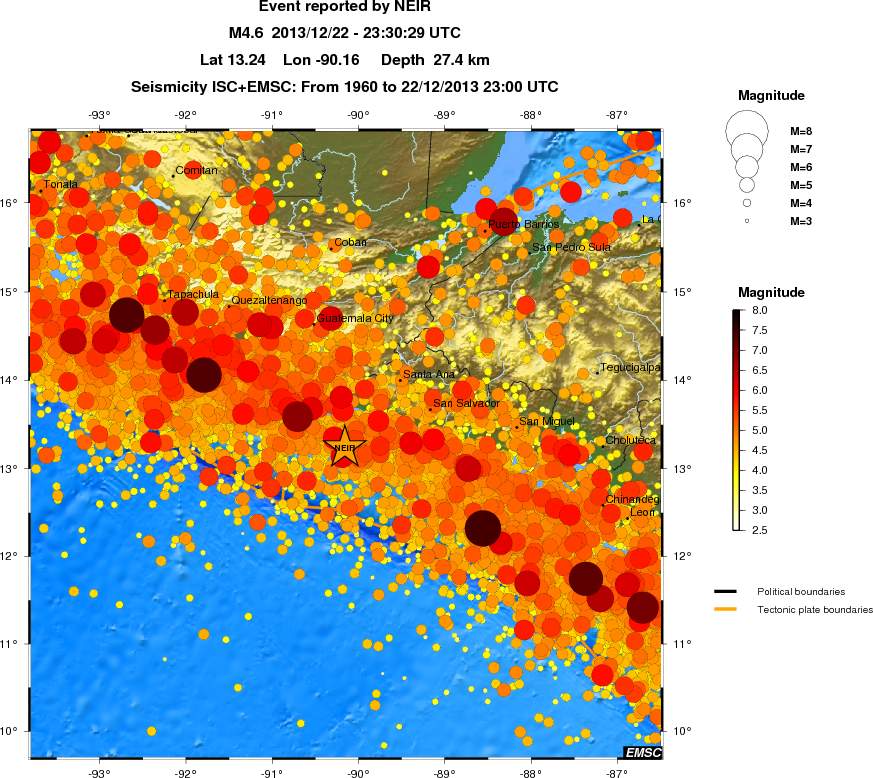 regional magnitude historical seismicity