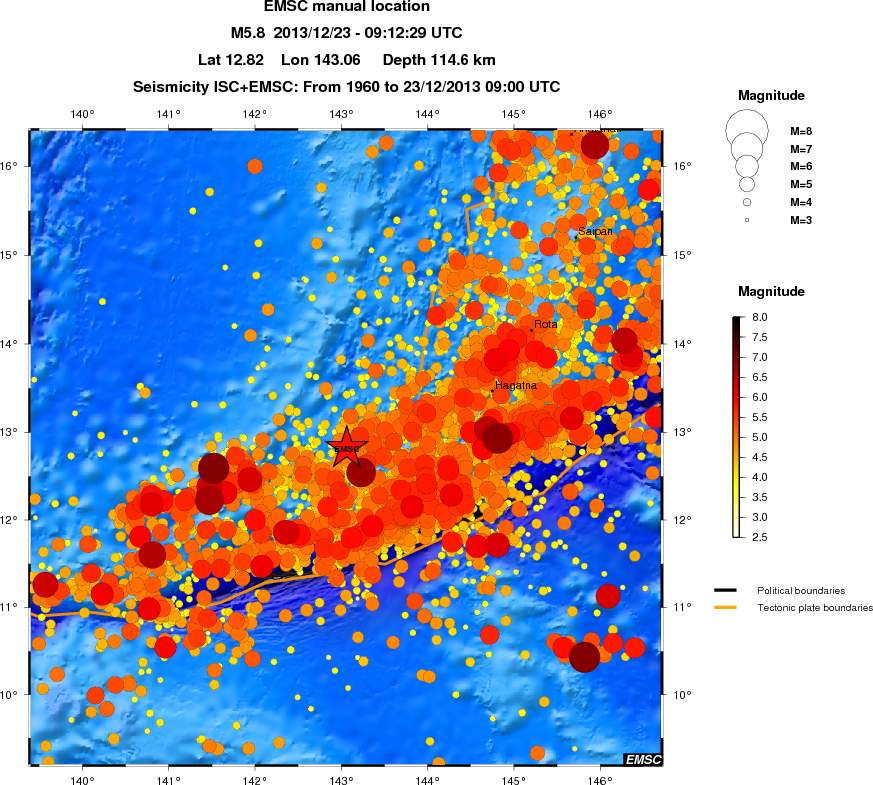 regional magnitude historical seismicity
