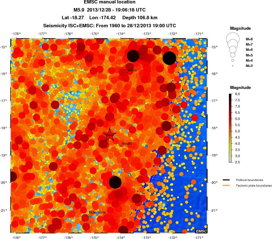 regional magnitude historical seismicity