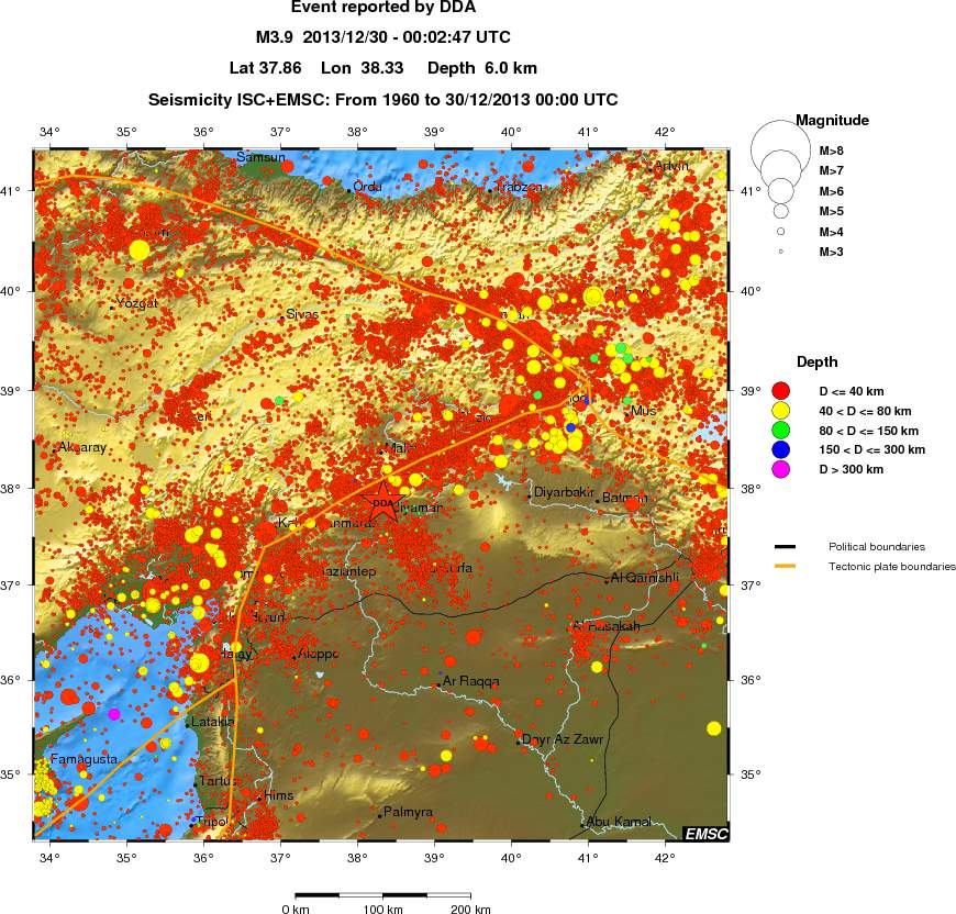 regional historical seismicity