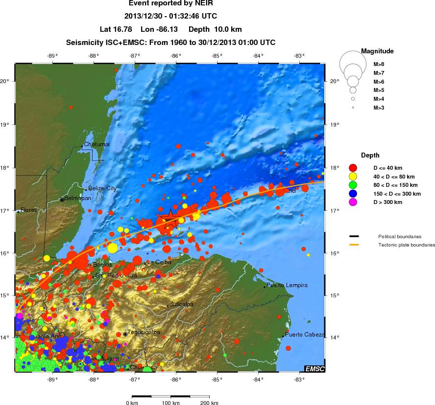 regional historical seismicity
