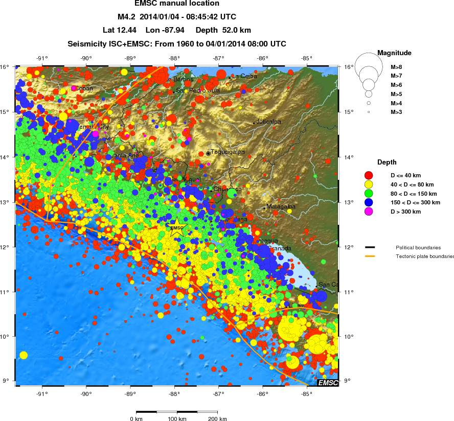regional historical seismicity