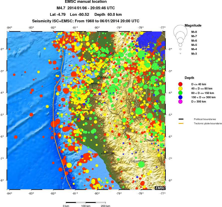 regional historical seismicity