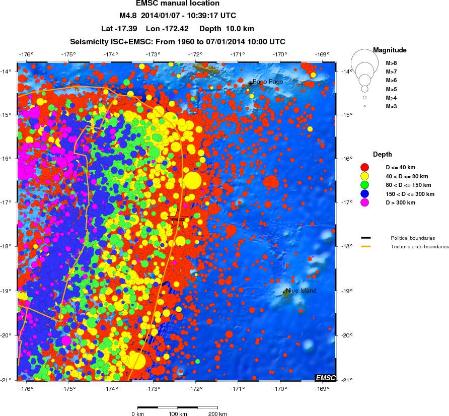 regional historical seismicity