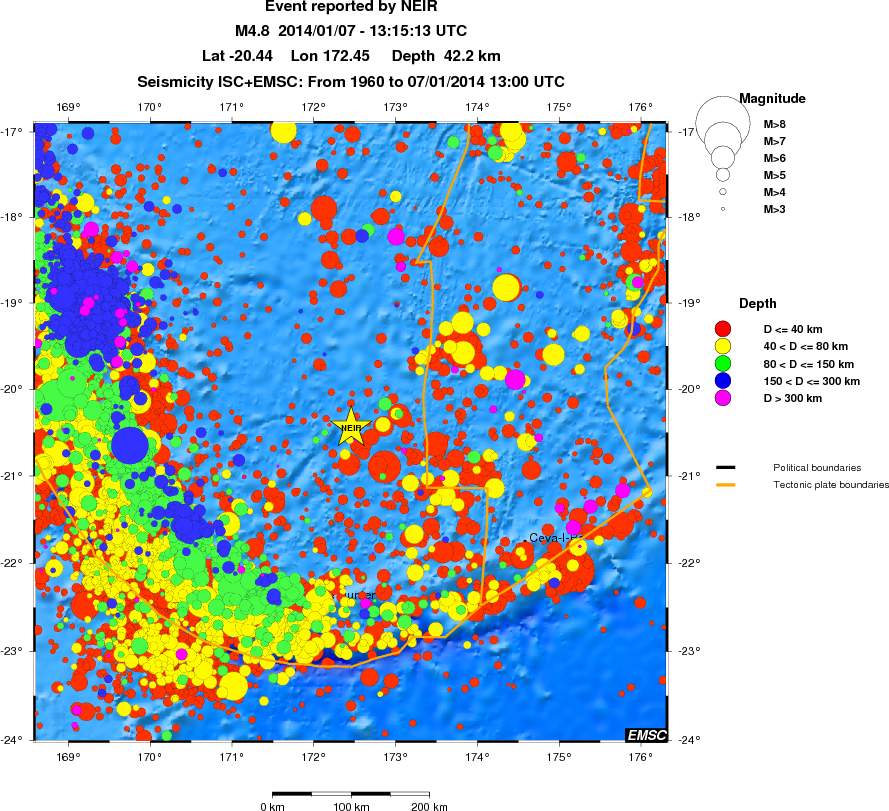 regional historical seismicity