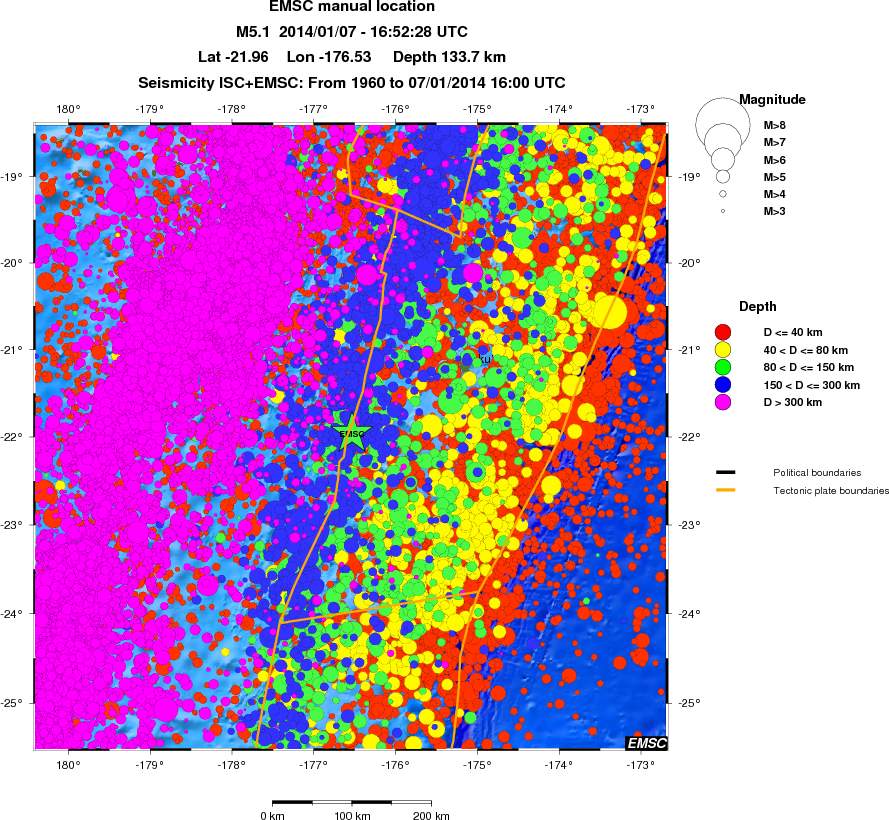 regional historical seismicity