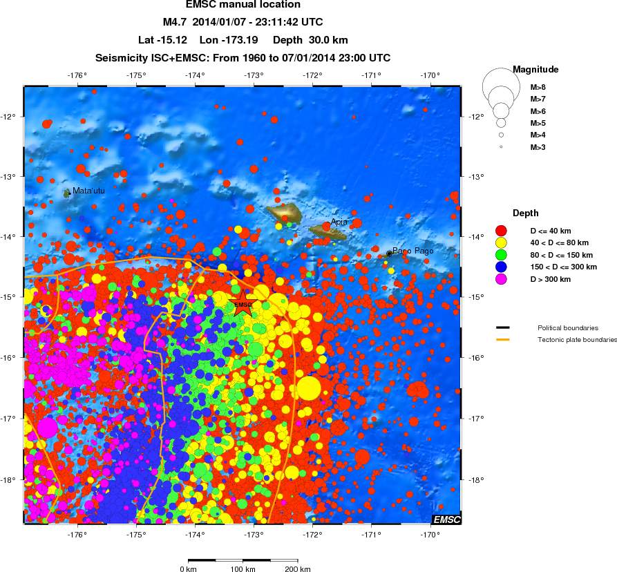 regional historical seismicity