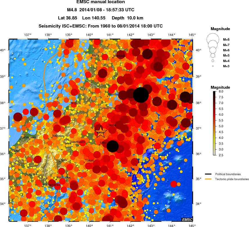 regional magnitude historical seismicity
