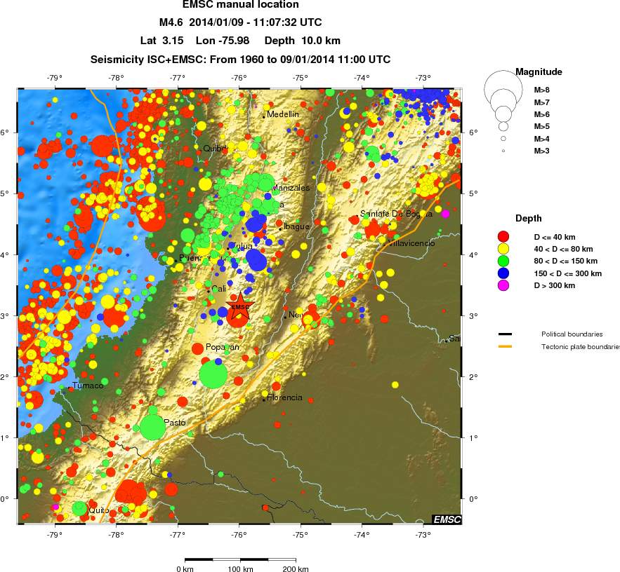 regional historical seismicity