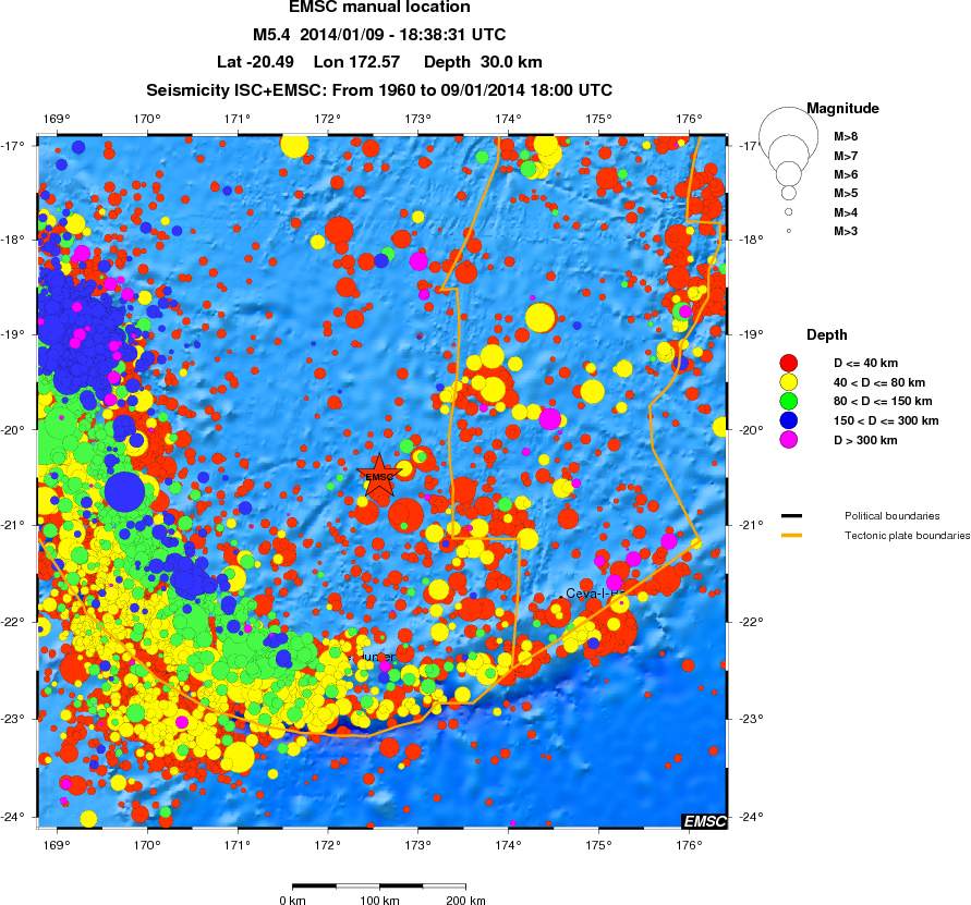 regional historical seismicity