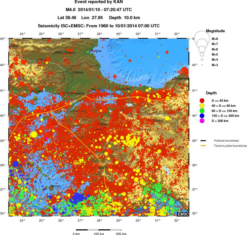 regional historical seismicity
