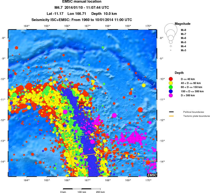 regional historical seismicity
