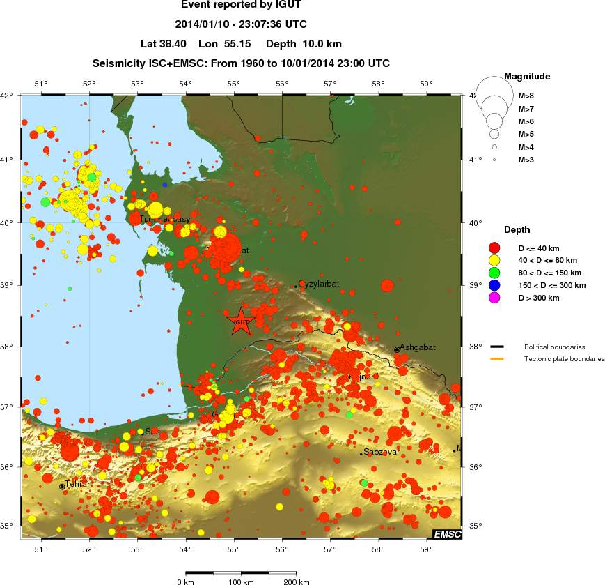 regional historical seismicity