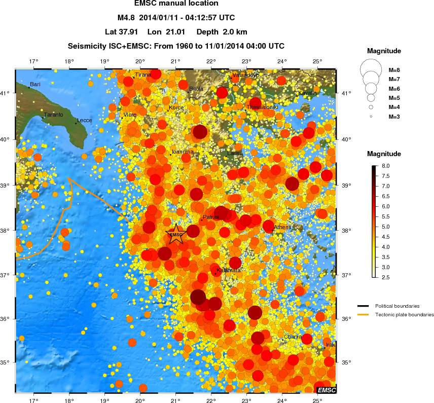 regional magnitude historical seismicity