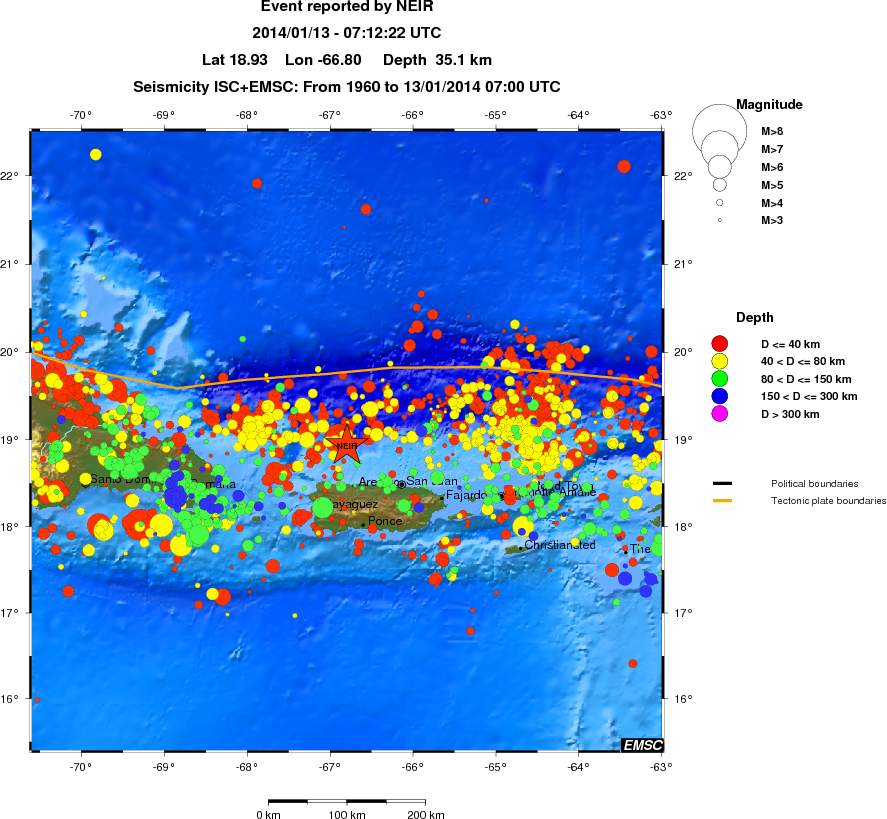 regional historical seismicity