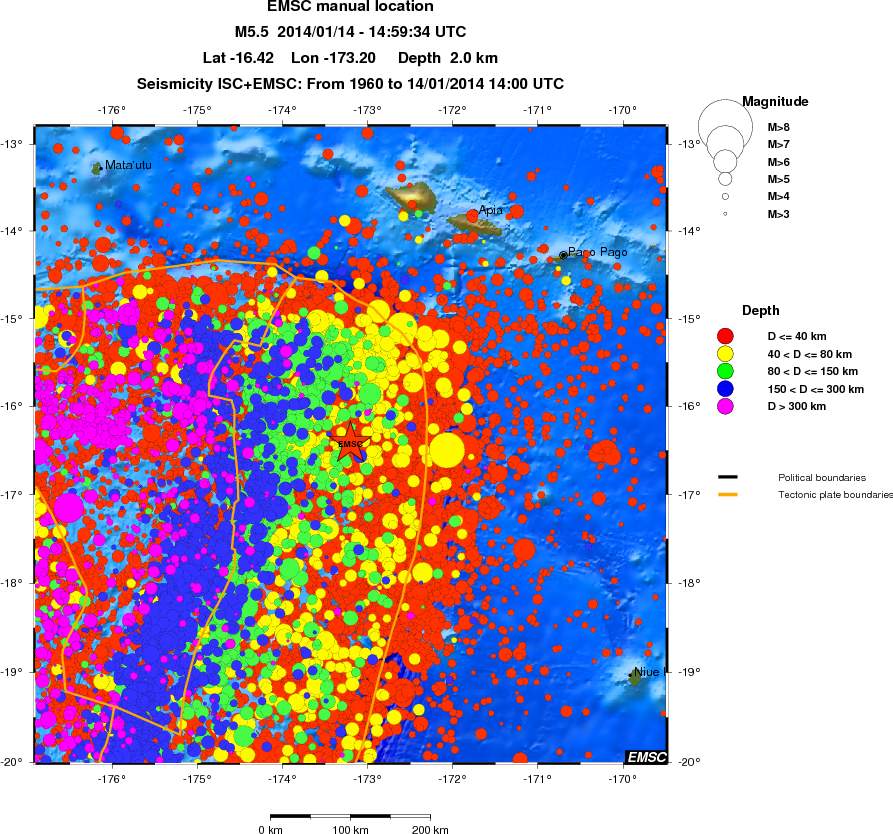 regional historical seismicity