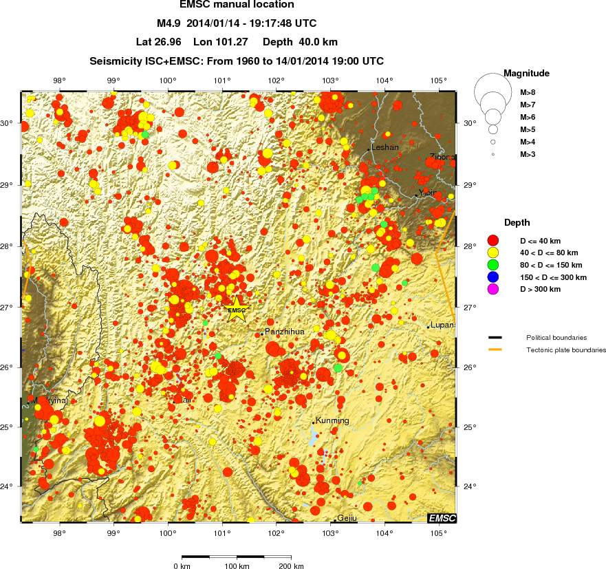 regional historical seismicity