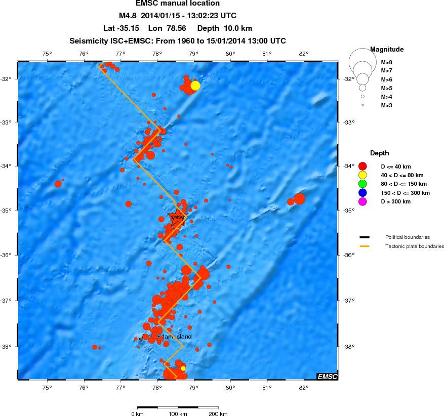 regional historical seismicity