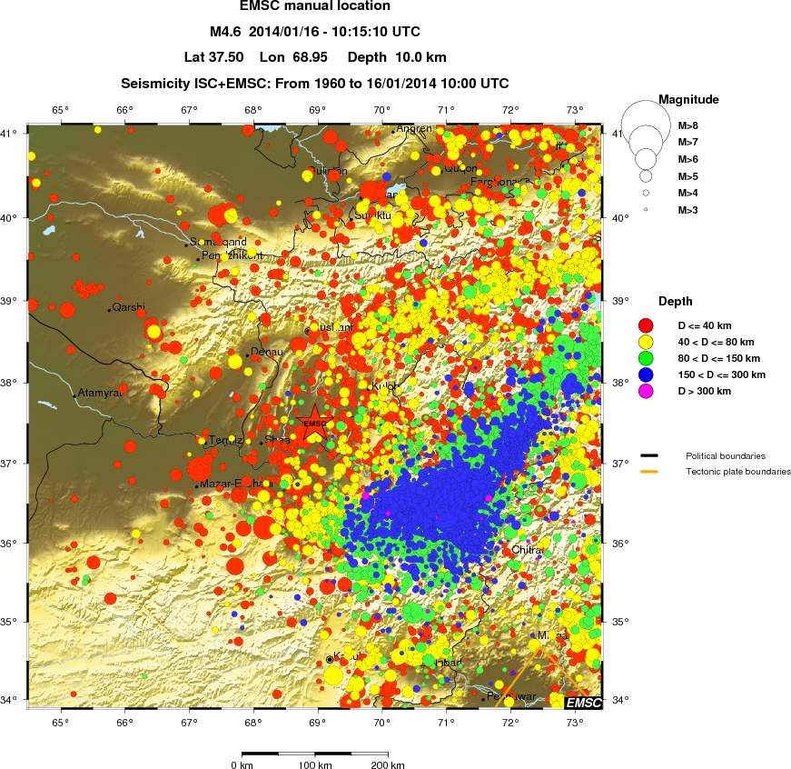 regional historical seismicity